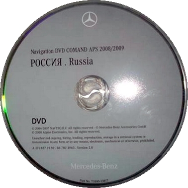    Mercedes-Benz Navigation DVD COMAND APS NTG2.5 Russia 2008/2009