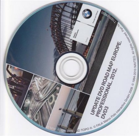   BMW DVD Road MAP Europe Professional 2012  