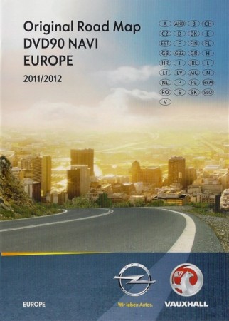    OPEL DVD100 Navi / Navigation Map for DVD100 Navi, Europe 2011/2012