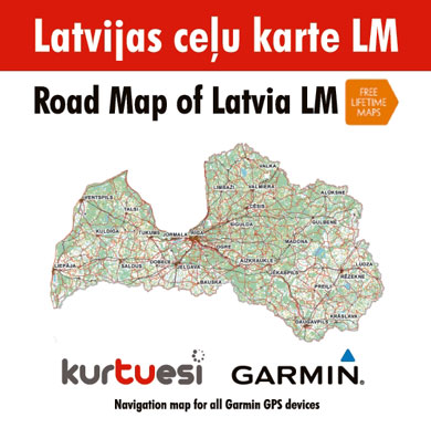 Garmin   Road Map of Latvia LM 2.1 + TOPO (Unlocked IMG)