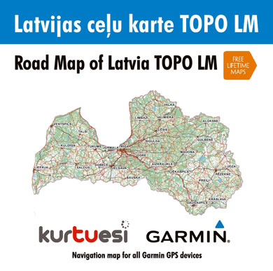 Garmin   Road Map of Latvia LM 2.1 + TOPO (Unlocked IMG)