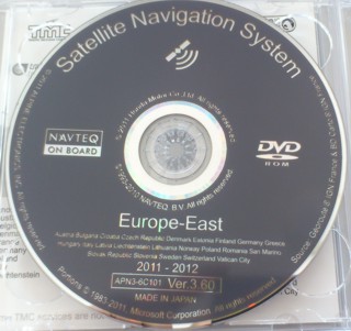 Honda 2012 Satellite Navigation DVD V3.60 (Eastern Europe)